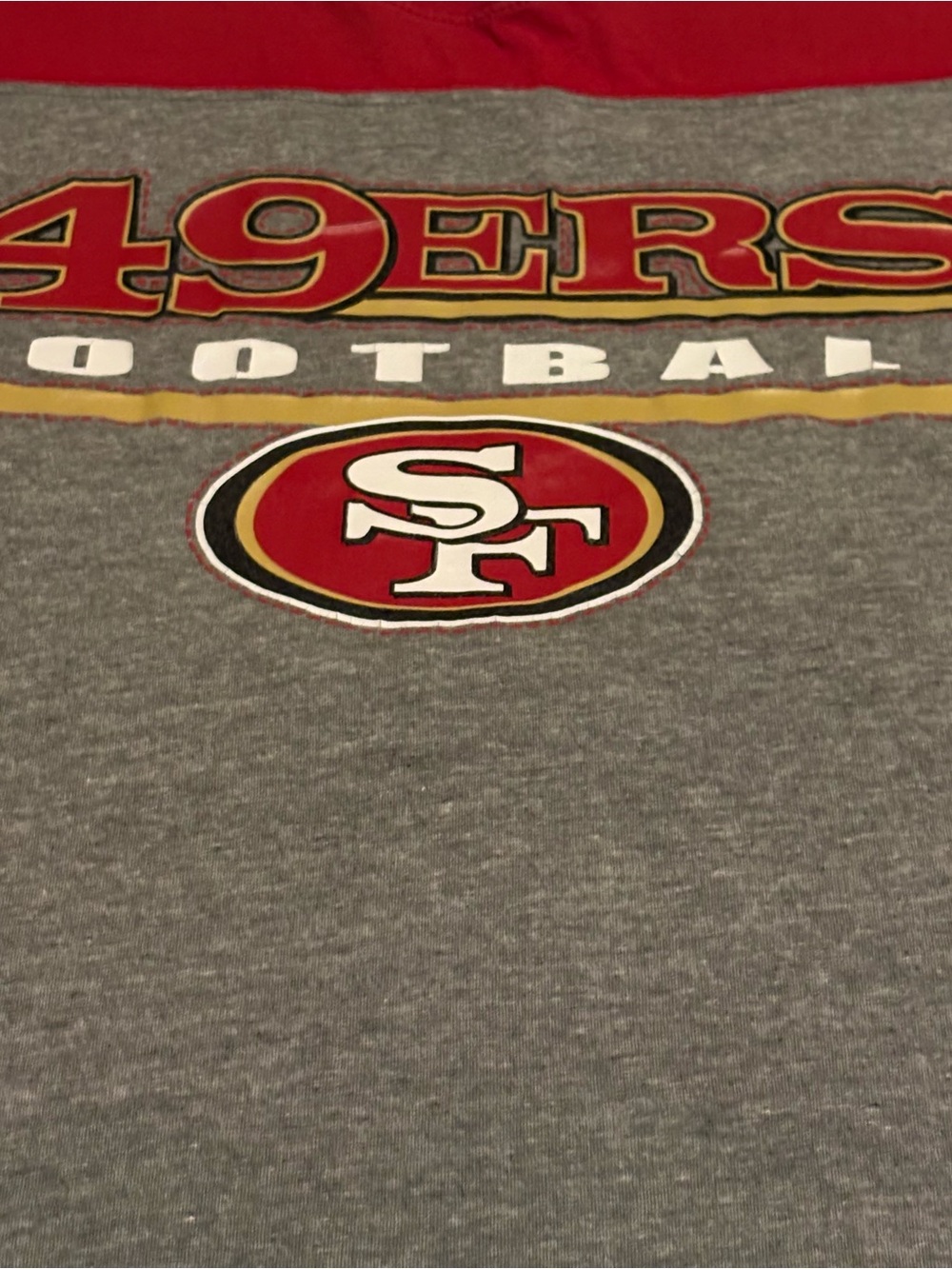 Official NFL Team Apparel San Francisco 49ers Long‑Sleeve Shirt – Red/Gray – L